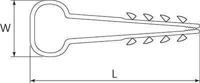 Дюбель-хомут ДХП 12–6 плоский