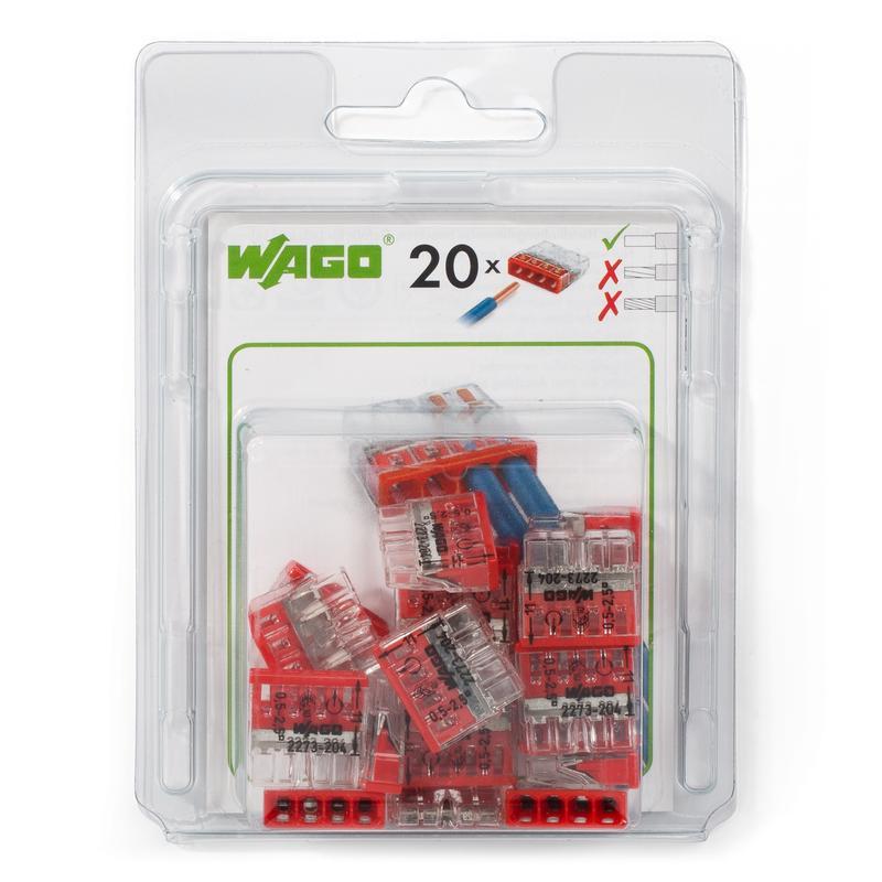 Набор миниатюрных клемм2Wago 2273–204 без контактной пасты