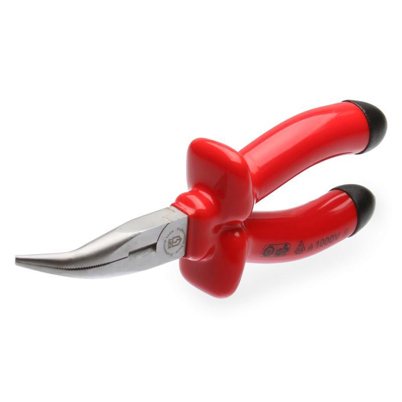 Длинногубцы изогнутые диэлектрические ЭКСПЕРТ 160 мм